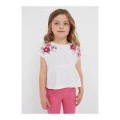 Mayoral Girls Peony Pink Detail T-Shirt